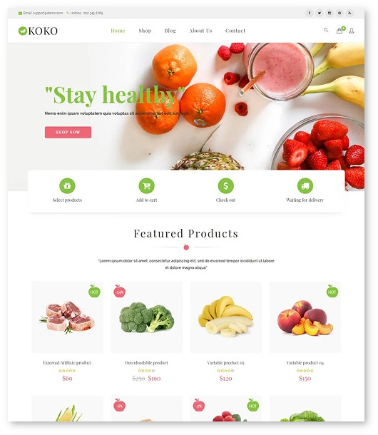 Diseño de tiendas online para Alimentación