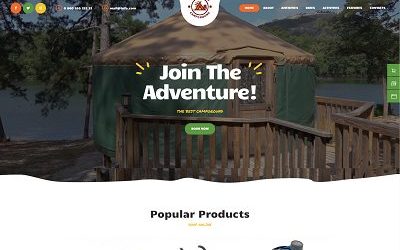 Diseño camping con tienda online