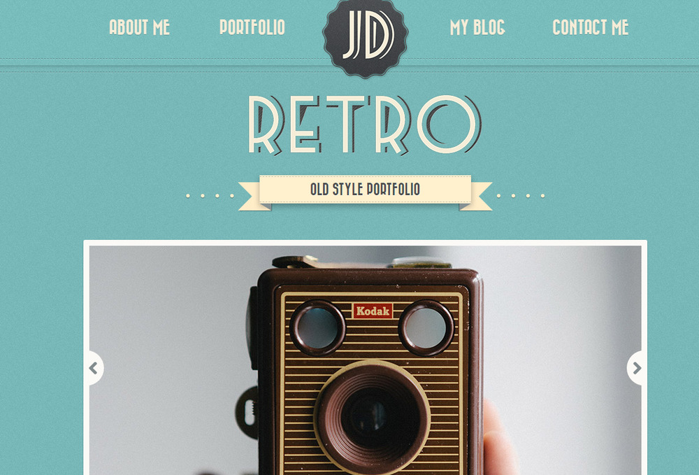 Diseño web vintage retro