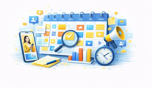 Calendario de contenidos estratégico para planificación de redes sociales